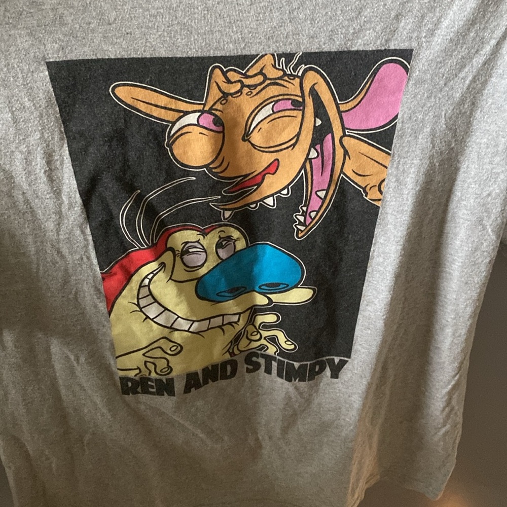 Grey Nickelodeon Ren and Stimpy xl t shirt - Picture 2 of 4